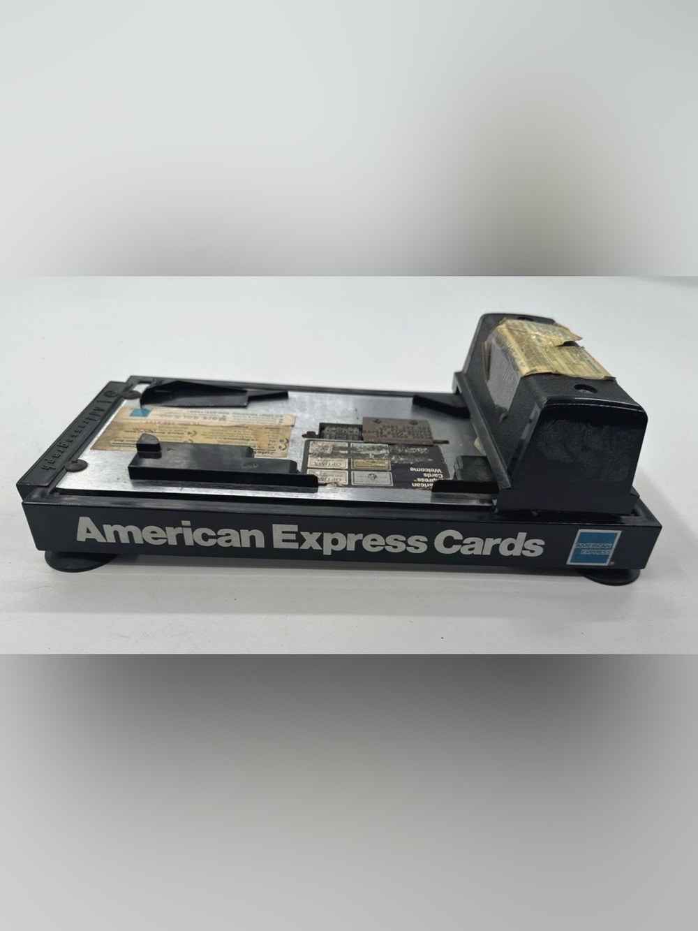 Vintage American Express Credit Card Portable Manual Imprint Machine Slider